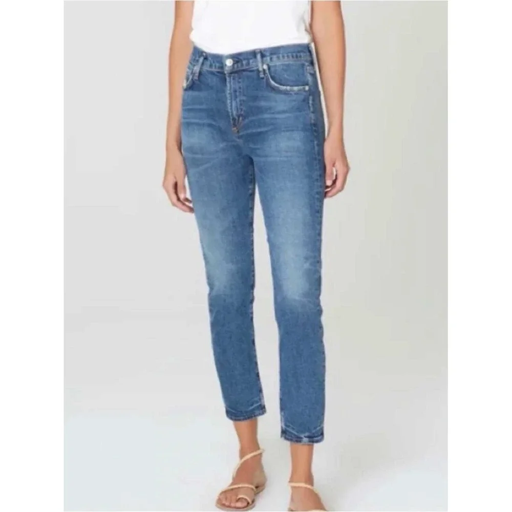 Citizens of Humanity Harlow Ankle Jeans Womens 31 Blue Mid Rise Slim Denim